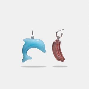 Rare Collectable 🌭🐬 Coach Hotdog Dolphin Mismatch Earrings